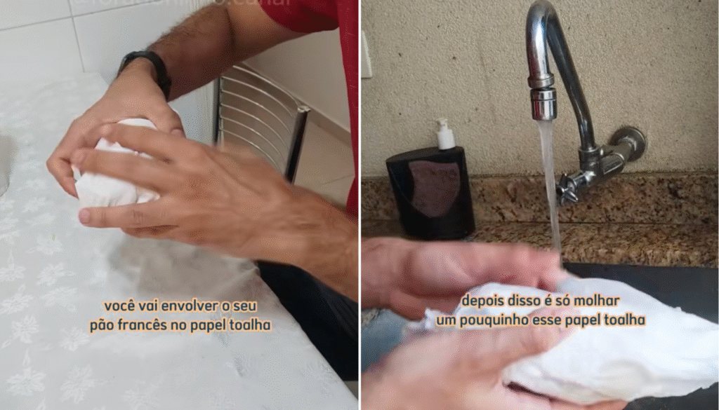 Esquentar pão no micro-ondas